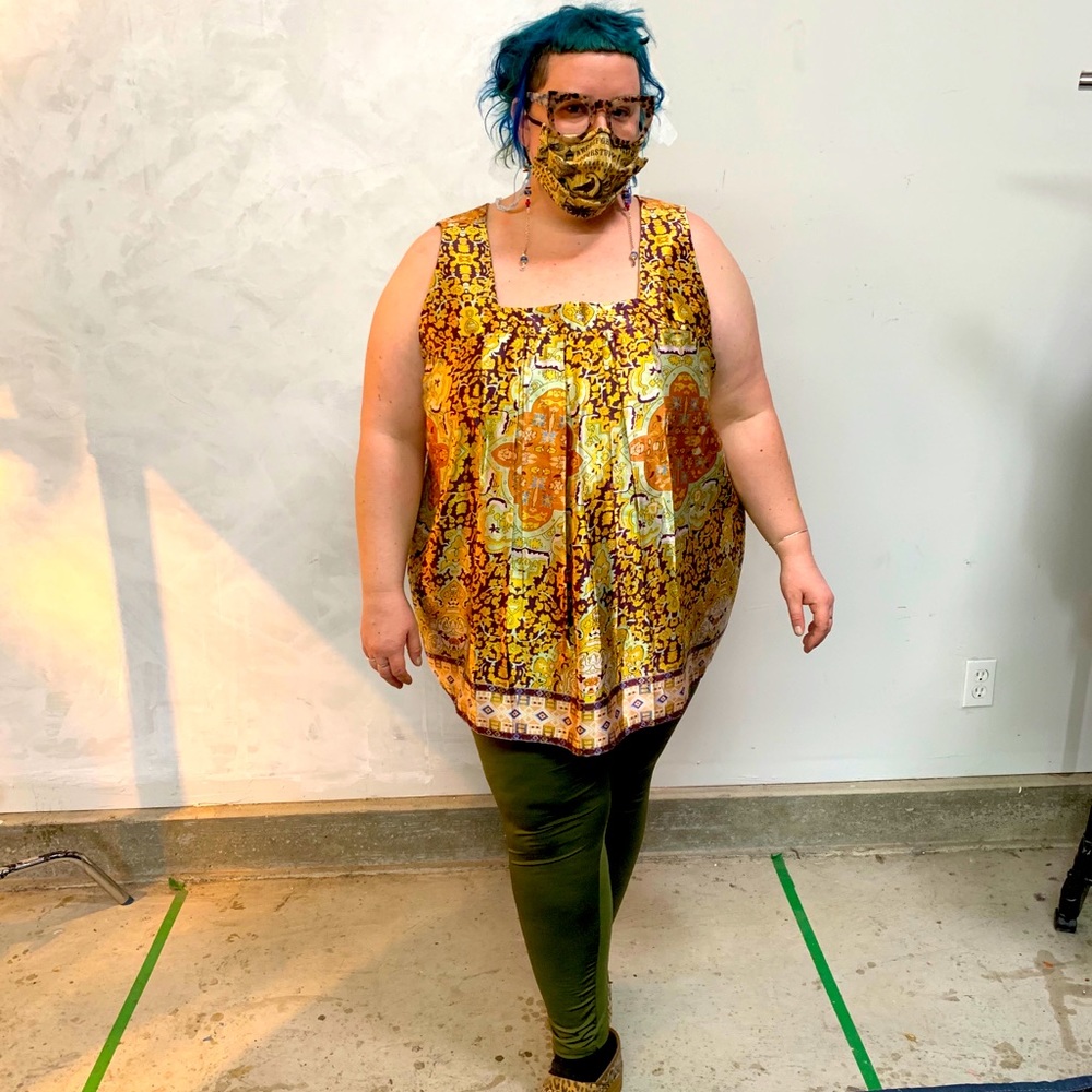 3x Ulla Popken silk tank